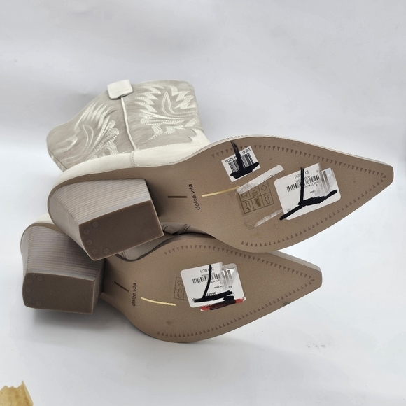 Dolce Vita Women's Blanch Fashion Boot size western cream white tan Cowboy 9.5 - Picture 11 of 11